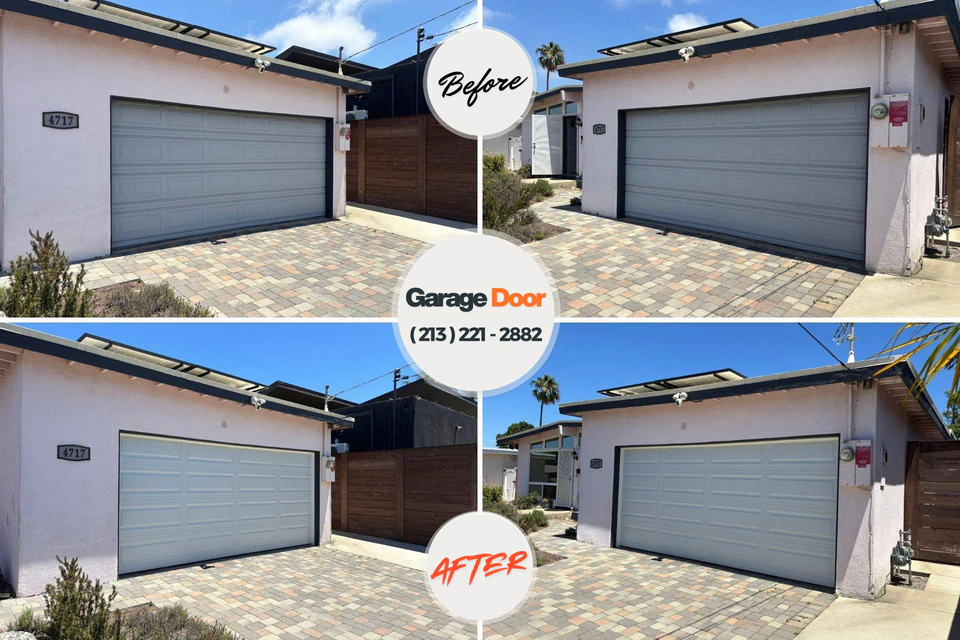 Before and after: garage door repair Shelbyville, KY